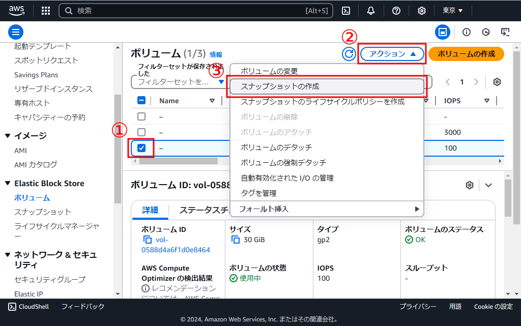 AWS Cost Explorer、スナップショットの作成