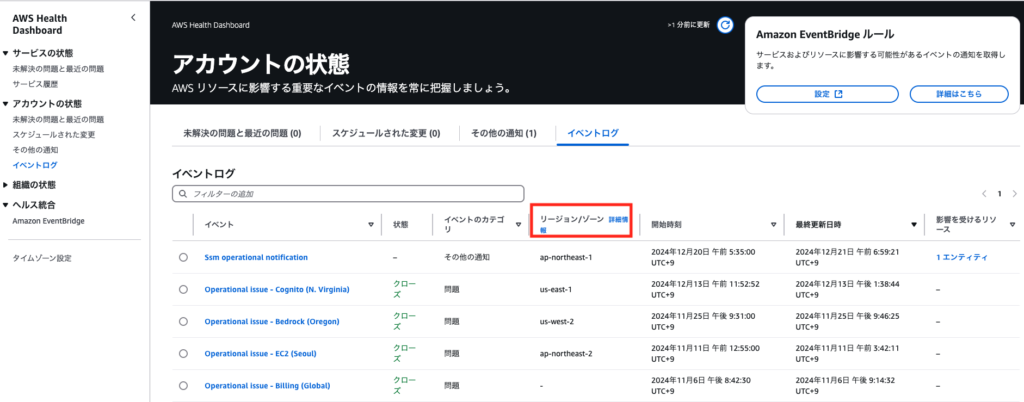 EventBridgeの設定手順8