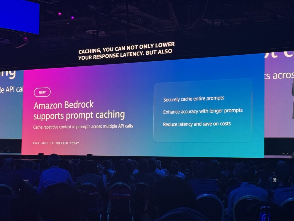 Amazon Bedrock supports prompt caching