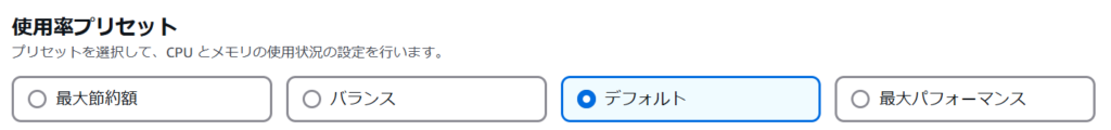 AWS Compute Optimizer、使用率プリセット