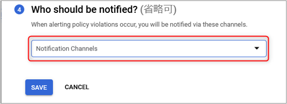 Google Cloud_アラートの通知チャネル