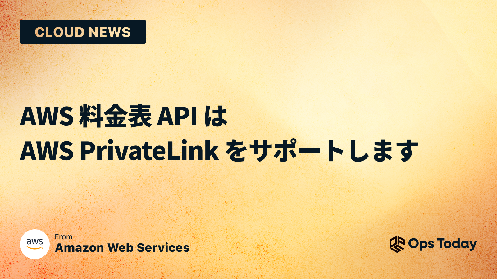 AWS 料金表 API は AWS PrivateLink をサポートします