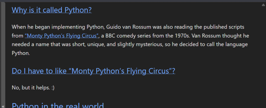 Why is it called Python